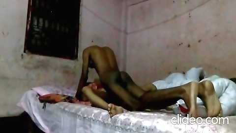 Indian chick with small tits shows sex with her step dad