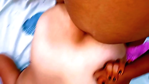 Indian babe has her foot fucked on the bed and it is rubbing her pussy