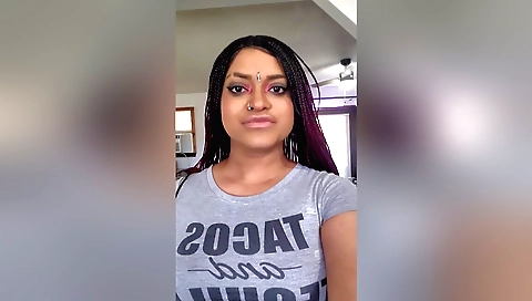 Amateur 19-year-old teen in black skirt and stockings