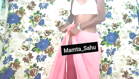 Hot brunette 18+ wears a nice red lingerie and heels