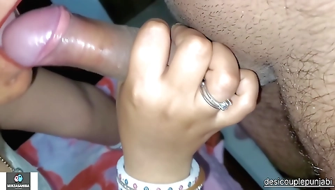 Indian girl is horny in her marriage and gets her first blowjob