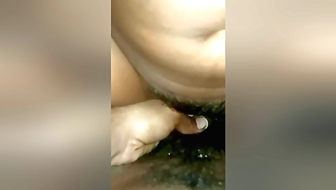 Indian girl treats her hairy pussy in amateur porn video