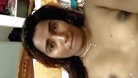 Small ass amateur brunette fingered by self-worshipping