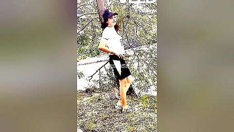 Indian beauty wearing a bikini outside of the park