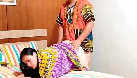 Big ass Indian has an affair with her lover after cleaning her room