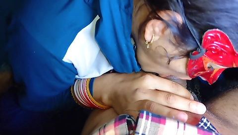 Indian girl with hairy pussy fucks with a dude in the night