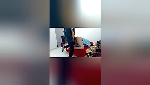 A brunette with a tight body is showing her tight ass