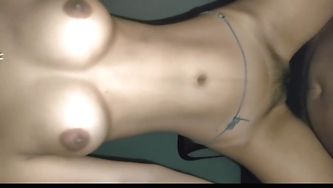 Indian girl with a big natural hair is happy to be penetrated