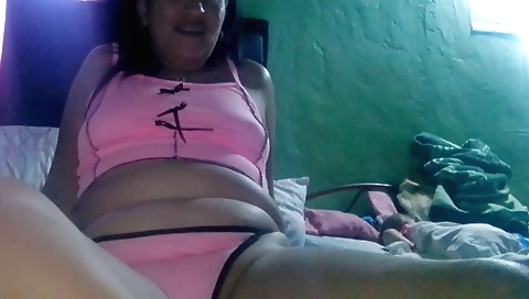 Indian teen masturbating in her room and touching his cock