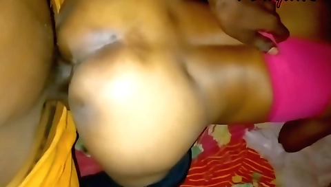 Auntywife shows her cute face in a doggy style style pov video