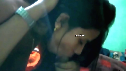 Indian brunette deepthroat sucking and taking a dick