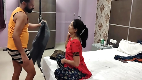 Slutty housewife seduced a driver to have sex at her house