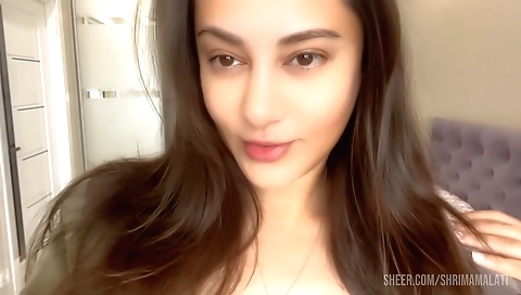 Hot brunette face sitting solo video with dirty talking