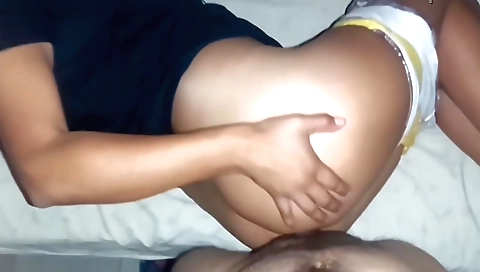 Amateur brunette in her stepdaughter Pamela doing penance