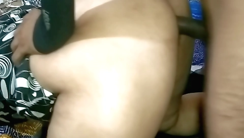 Indian bhabhi takes a hard cock in her ass as she is riding it