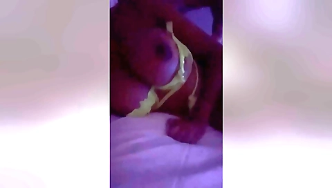 Amateur brunette video with big tits and a creampie