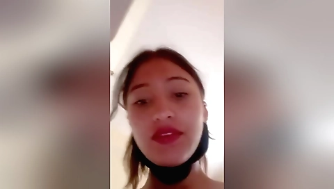 Gorgeous brunette 18+ in the bathroom in amateur porn