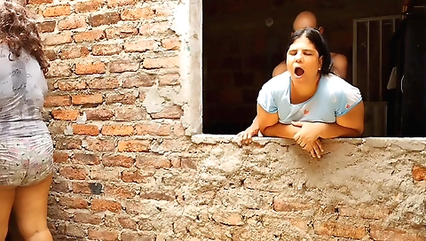 Indian girl fucked in her stepfather's wife's laundry