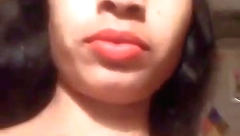 Stunning hairy brunette naked in amateur web cam vid