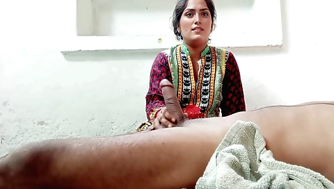 Brunette girl in red dress is having sex with her boyfriend