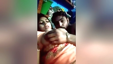 My hot and busty Indian wife is making out with a man