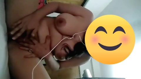 Chubby amateur brunette with big tits in a solo vid