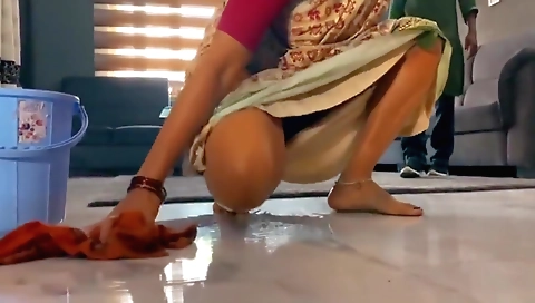 Indian cunt gets licked and fucked as a voyeur video camera