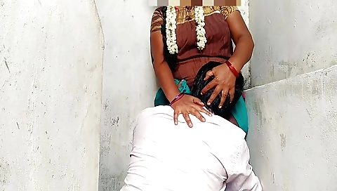 Indian hottie eats pussy of husband  in webcam video