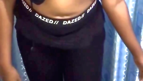 Webcam brunette showing off her legs and nice face