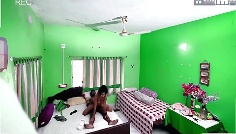 Brunette babe is giving a very good blowjob to her boyfriend