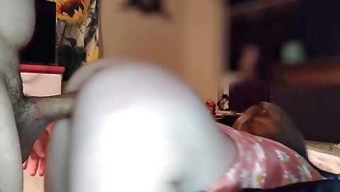 Blonde chick in a bed fucked in front of the camera