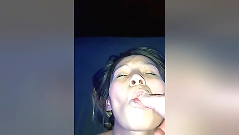 Lesbian amateur video showing a hot and horny woman