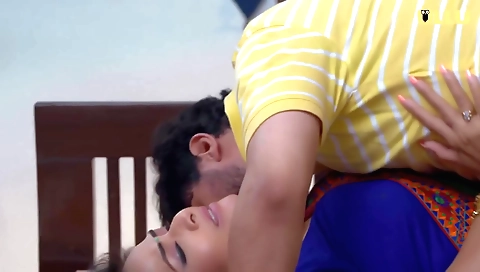 Indian babe seduced by a nice bloke in lingerie porn