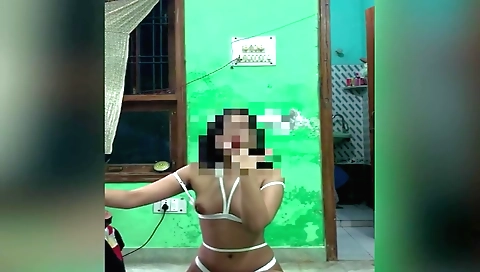 Indian secretary in a sexy brunette interview video