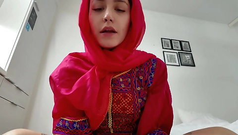 Busty indian girl in a tattooed pussy riding a cock