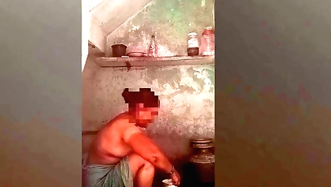 Beautiful brunette girl does not care about the towel