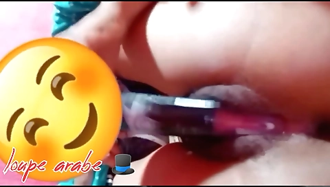 hairy teen on webcam with a huge dildo in her pussy