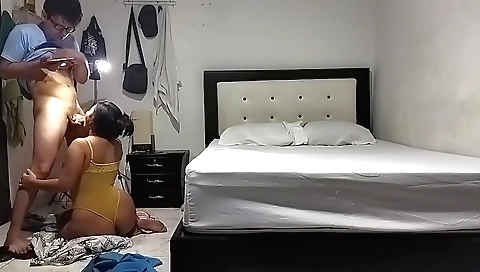 Brunette chick shows off her sexy tits on webcam video