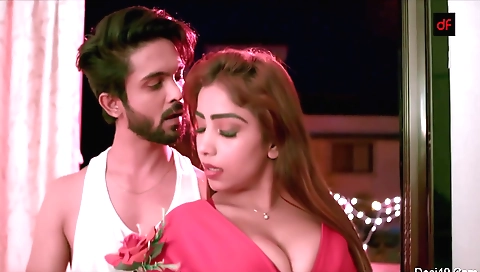 White dress and red shaved teen in a hot white dress