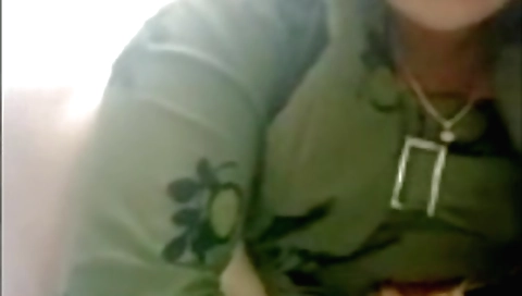 Sexy brunette girl is doing it on webcam in the bathroom