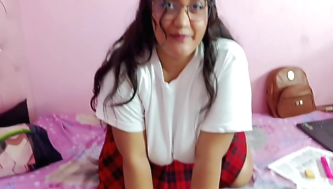 Indian college hottie gives up her ass for a blowjob