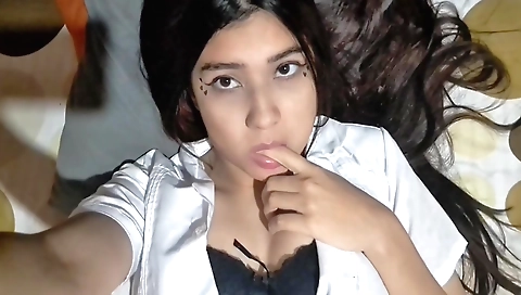 Indian amateur teen shows her huge tits in hd video