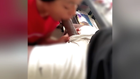 Big tits brunette is getting her throat licked as her pussy fucked