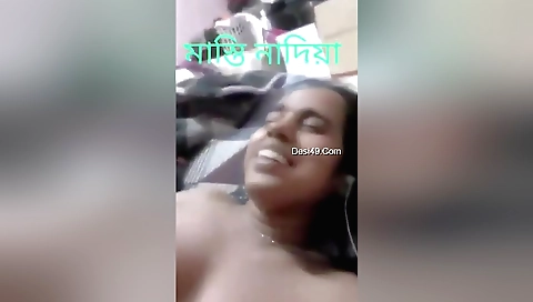 Indian amateur shows tits in my homemade porn video