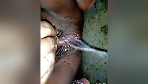 Indian brunette with hairy pussy and big natural breasts