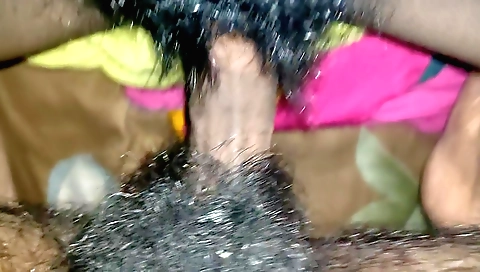 hairy teen enjoys outdoors with face covered in sperm