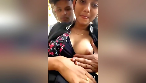 Amateur indian babe with natural body outdoors and her pussy
