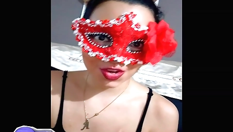 Horny amateur video with a hot brunette in stockings